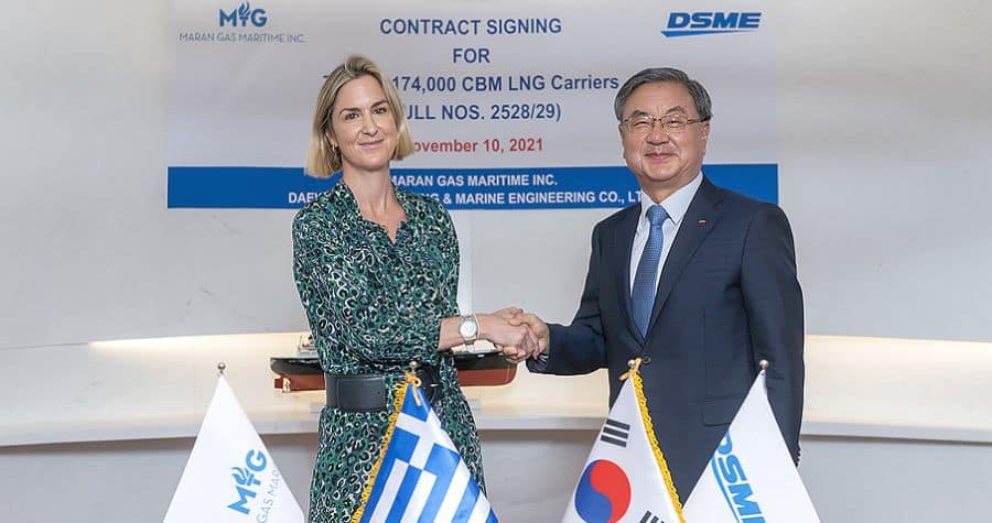 Daewoo Shipbuilding & Marine Engineering wins order for two LNG carriers from Greek ship owners