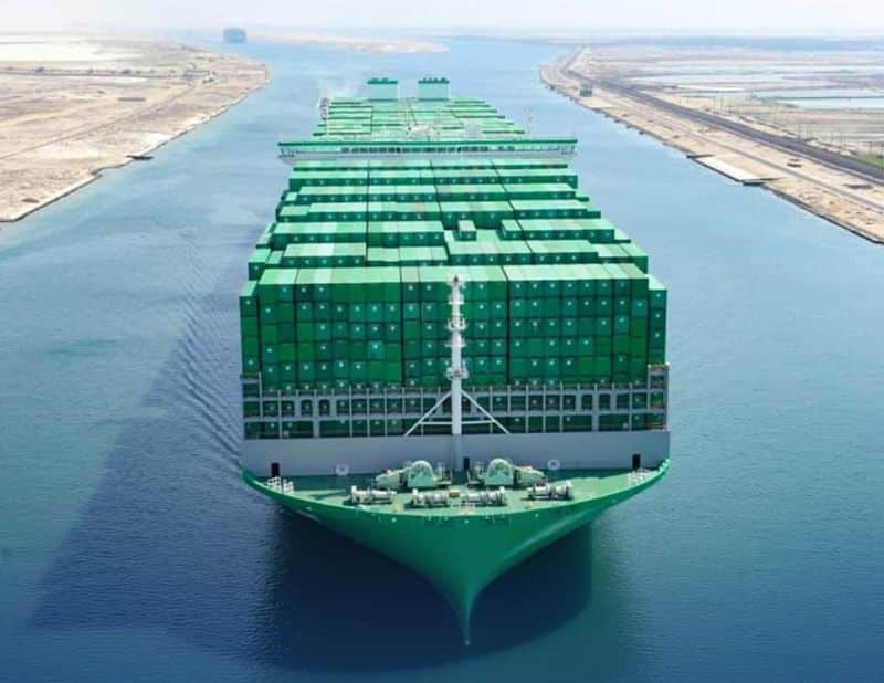 Evergreen's Ever Ace Transiting Suez Canal