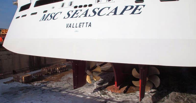 MSC seascape in drydock