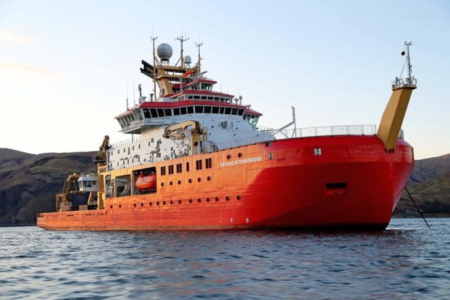 RRS Sir David Attenborough photographed during sea trials earlier this year. | Image Credit: Rich Turner, BAS