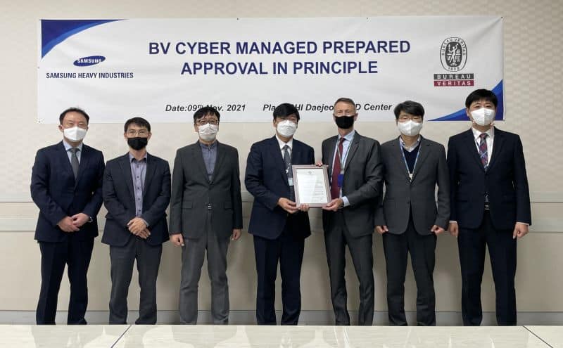 The certificate was delivered to the Vice President of SHI, Hyun Joe Kim, by the Chief Country Executive of BV Korea, Christophe Capitant, at a ceremony on SHI R&D Centre in Daejeon, Republic of Korea.