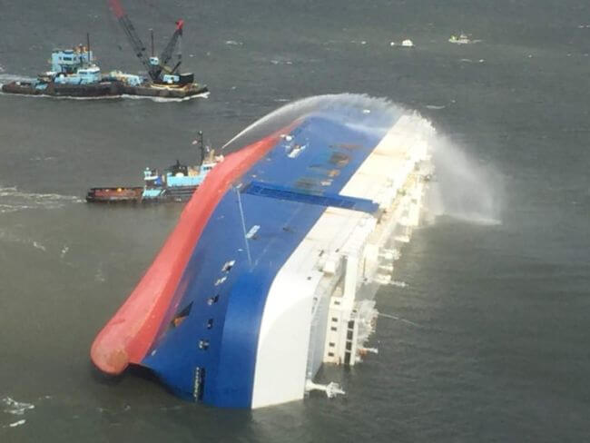 Unified Command response crews have stabilized the source of white smoke on board the motor vessel Golden Ray