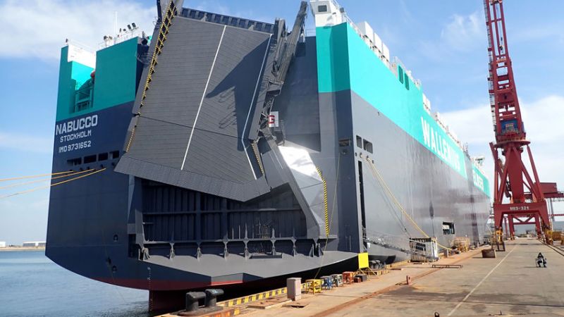 door of fourth, and last, HERO vessel, MV NABUCCO has started her journey towards Europe -