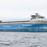 The Yara Birkeland, the world’s first fully electric and autonomous container ship, powered by Leclanche batteries (PRNewsfoto/Leclanché)