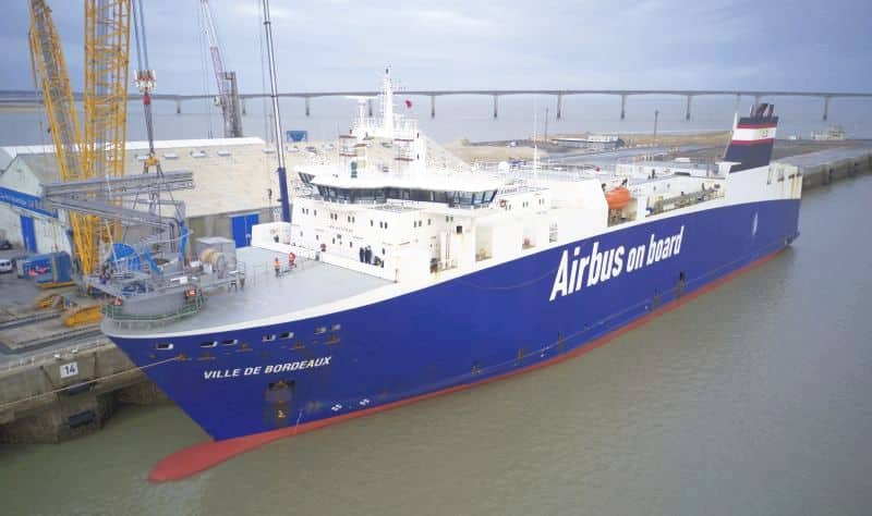 Ville de Bordeaux, chartered by Airbus and operated by Louis Dreyfus Armateurs