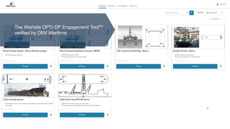 Wärtsilä OPTI-DP Engagement Tool - High performance propulsion configuration. 