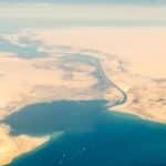 suez canal aerial view
