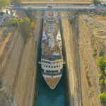 the longest cruise ship to pass through corinth canal
