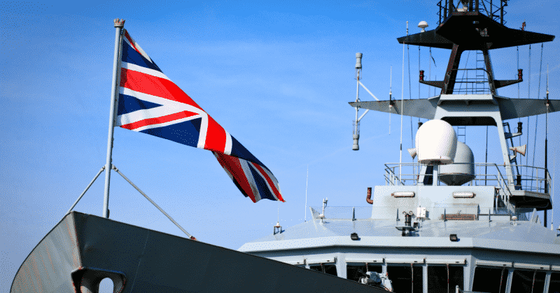British warship