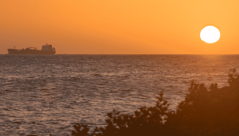 oil tanker anchored