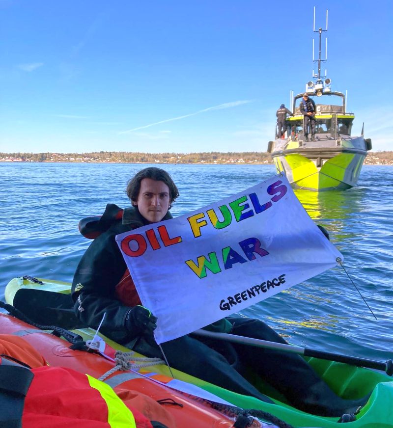 Greenpeace activist Andreas Randoy