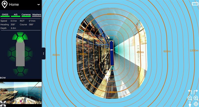 Smart Panoramic Edge Camera System greatly reduces risk of accidents by providing an almost perfect 360 degree view of the vessel and its surroundings