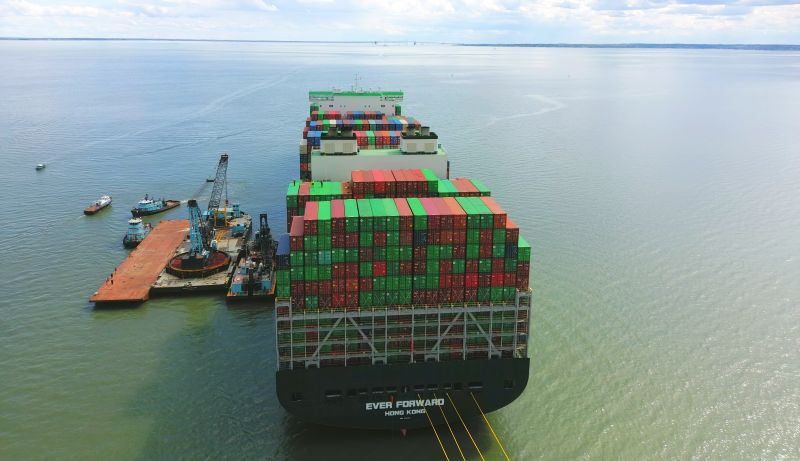 container removal begins on ever forward