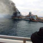 moskva emitting black smoke