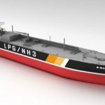 Image of the 86,700 m³ LPG-fueled LPG/NH3 carrier