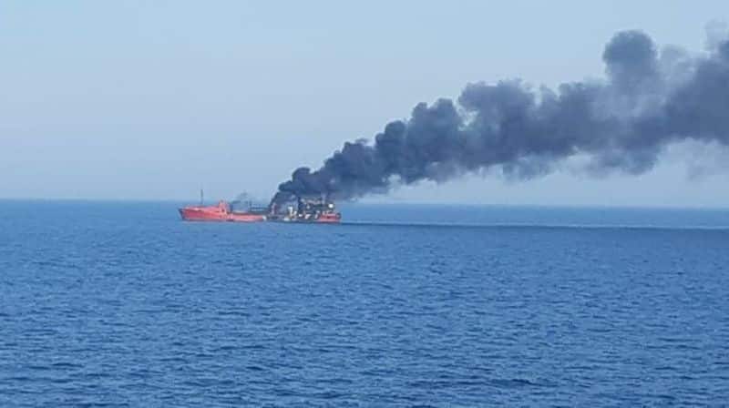 ship hit during war