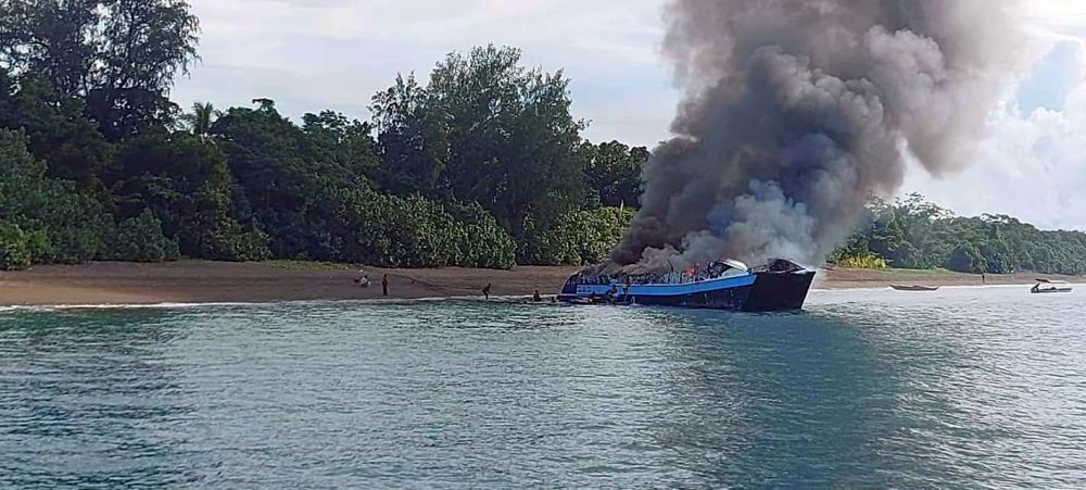 fire on board passenger vessel