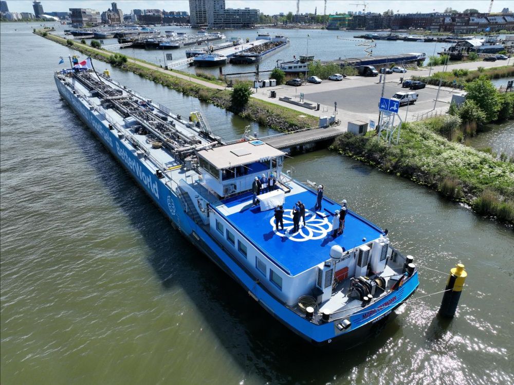 The signing ceremony was held onboard one of GoodFuels' barges