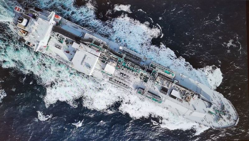 The vessel sailing, courtesy of Pacific Gas