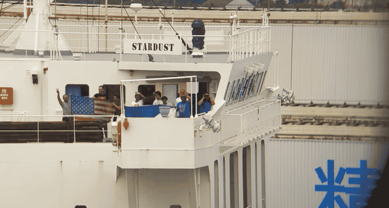 american crew stuck aboard 