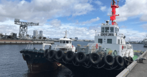 Chikura Maru, one of the tugs in the biofuel trial