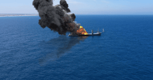 Peruvian Ship Caught On Fire Amidst Pacific Exercise