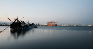 A Cargo Ship Sank Following A Collision With A Maersk-chartered Container Vessel Off Ningbo