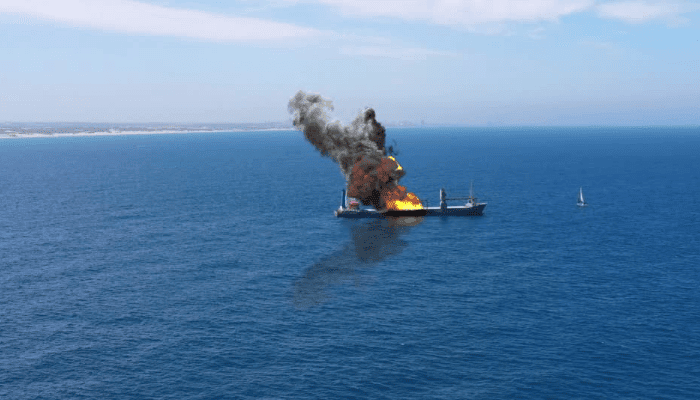 Fire on Ship