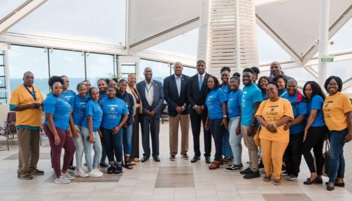 Students and teachers from the STEM for Oceans Camp on Royal Caribbean International’s Wonder of the Seas 