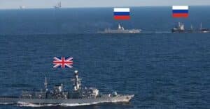 HMS Portland tracking Russian warship