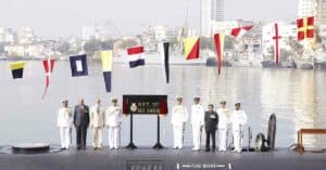 Commissioning Of Fifth Kalvari Class Submarine ‘Vagir’ At Naval Dockyard, Mumbai
