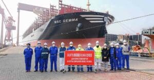 The Third 24,100TEU Container Ship Built For MSC Is Out Of Dock