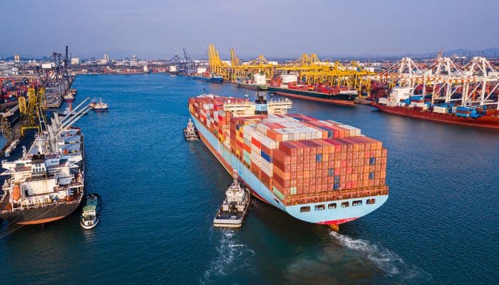 Cargo Ships Entering Ports