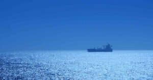 Oil tanker at sea