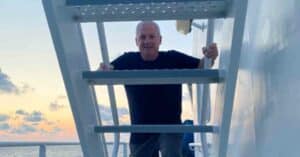 Submariner Trains For Mountain Climb On Board Ship