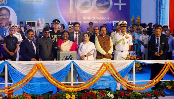  Draupadi Murmu Launched Modern Stealth Frigate INS Vindhyagiri 