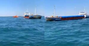 Mysterious Ship On The Verge Of Sinking In The Black Sea Refuses Help From Rescue Team
