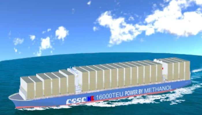 green fuel container ship