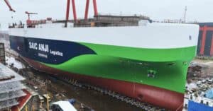 China's Largest Dual-Fuel Car Carrier With Capacity Of 7600 Vehicles Launched