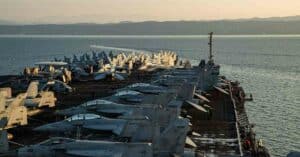 World’s Largest Aircraft Carrier USS Gerald R. Ford Docks In Trieste