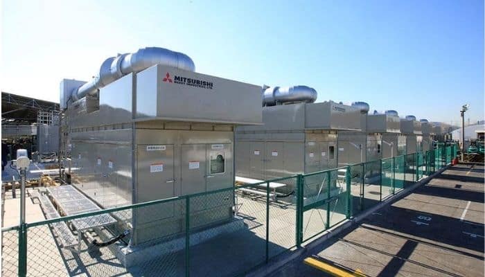 Gas engine generator sets in MHIET's Sagamihara Plant