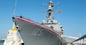 U.S Navy Commission First Flight III Destroyer USS Jack H Lucas In Tampa, Florida
