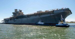 US Navy’s 3rd America-Class Amphibious Assault Ship Bougainville Launched