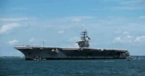 U.S Navy’s Aircraft Carrier USS Dwight D. Eisenhower Reaches The Mediterranean