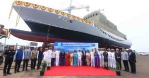 Indian Navy Launches 4th Anti-Submarine Waterfare Craft 'Amini'