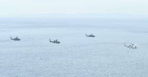 2 Japanese Navy Helicopters Collide & Crash In The Pacific Ocean, 1 Dead 7 Missing