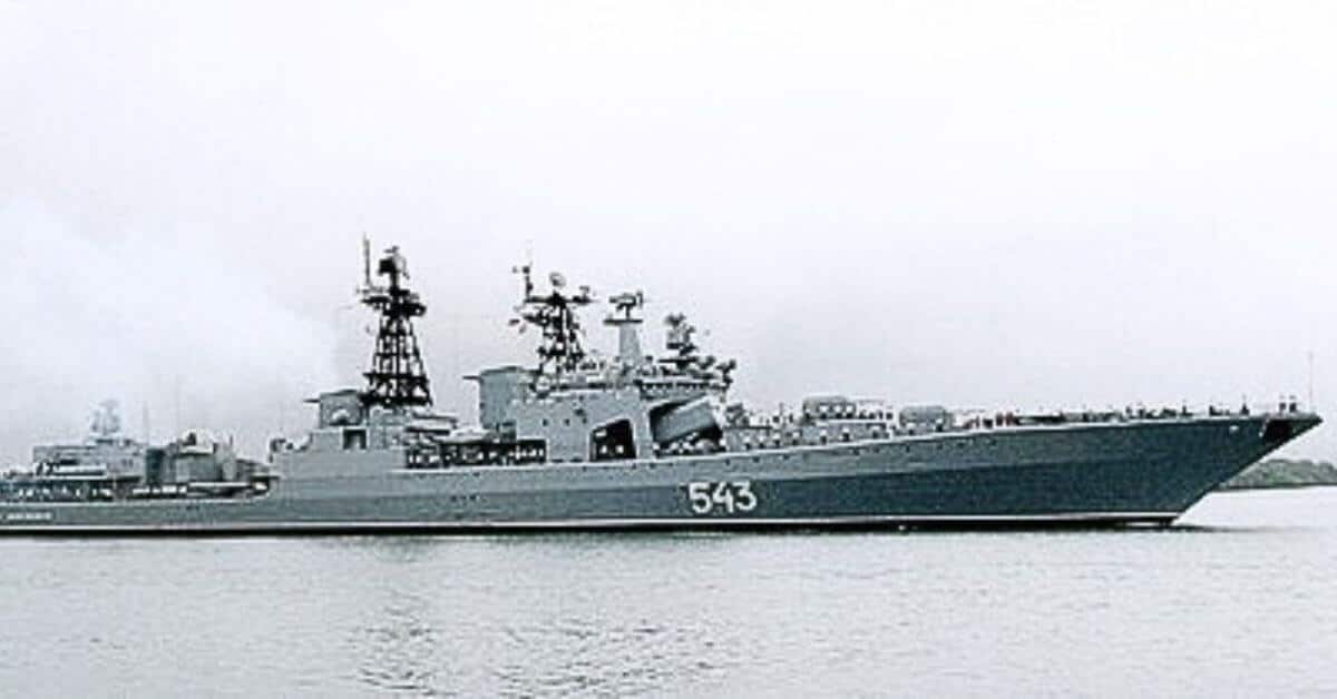 Russian naval frigate 