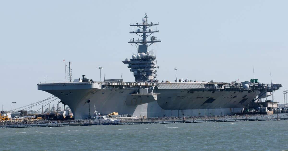 US Navy aircraft carrier