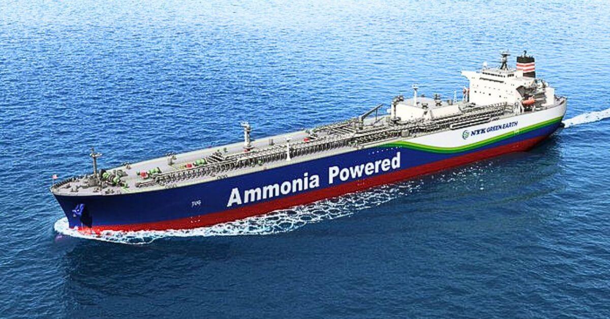 Ammonia powered vessel