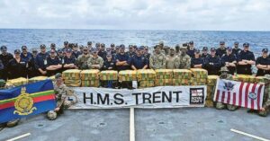 Royal Navy’s Patrol Ship HMS Trent Seizes Over £500 Million Worth of Drugs In the Caribbean Sea